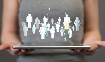 A 3D rendering of people network structure HR - Human resources management and recruitmentの写真素材