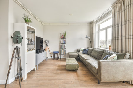 A cozy living room in an apartment in Amsterdam, Netherlands