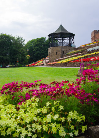 The bandstand in Tamworth's Castle Grounds (Tamworth, Staffordshire, England)の写真素材
