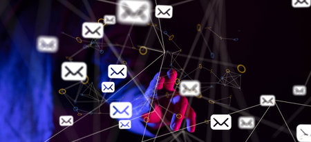 A 3d illustration of contact connection communication supportの写真素材