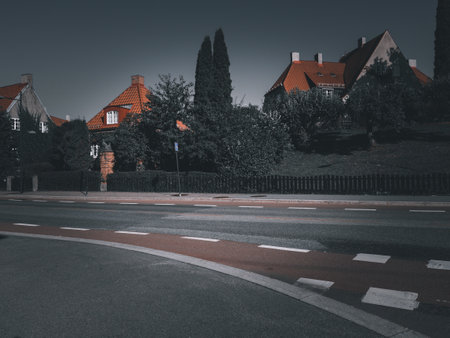 The Town houses under the sky