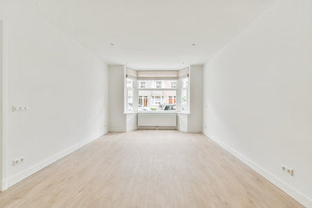 A beautiful empty room with a modern interior