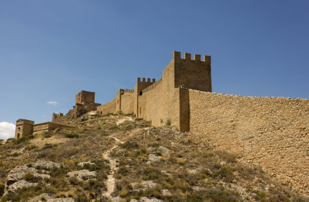 An ancient fortress in Sudak on a sunny morningの写真素材