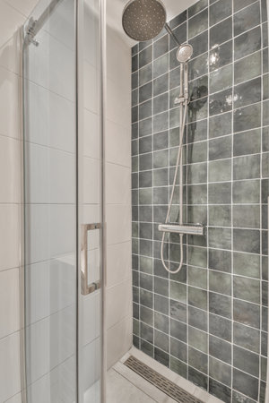 A clean comfortable shower in the bathroom