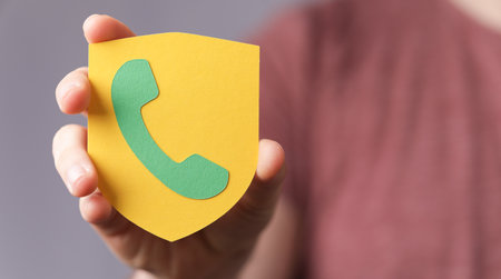 A person holding a shield with a call sign on itの写真素材