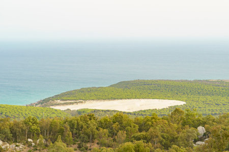 A beautiful shot of Estrecho Natural Park, Tarifa, Spain.の写真素材
