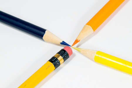Group of colored pencils, business unitの写真素材