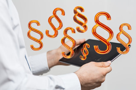 A law and justice concept digital 3dの写真素材