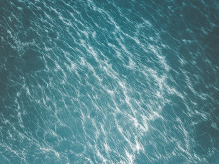 A closeup shot of textural blue sea surfaceの写真素材