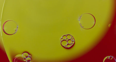 A macro shot of bubblesの写真素材