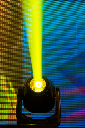 Yellow concert lights led light in Guatemala, central america.の写真素材