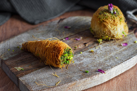 A closeup of orange fresh vegetables from the garden on a wooden boardの写真素材