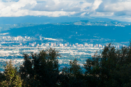 Aerial view city of Guatemalaの写真素材
