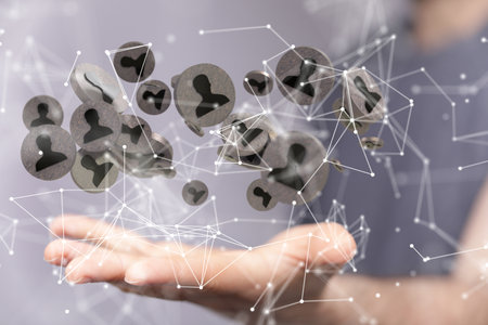 An organization chart team concept networkingの写真素材