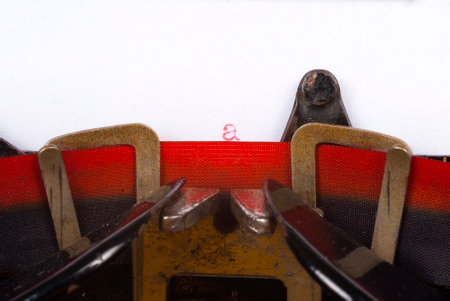Keyboard and typewriter keys, detail. Evolution of technology in writing. Old typewriter type in...