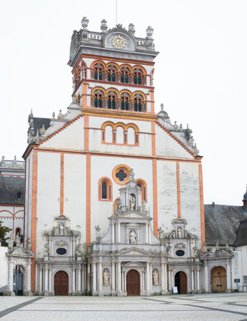 Old Saint Matthias cathedreal in Trier, Germany, rhineland palatinate, moselle valleyの写真素材
