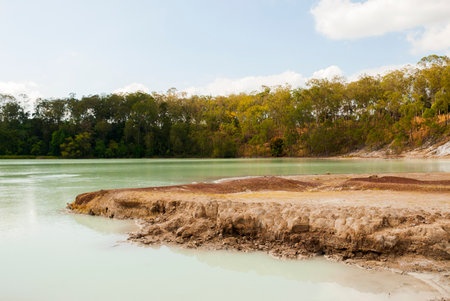 Tecuamburro Volcano, volcanic crater lake in Guatemala in central america.の写真素材