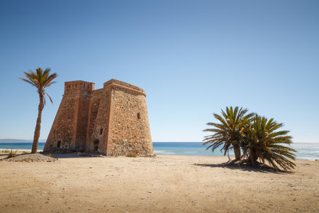A beautiful shot of the beach in Almeria, Spain during the dayの写真素材