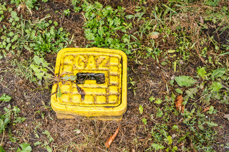 A closeup shot of underground container