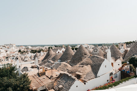 A scenic view of the old city of Sassi di Matera in Italyの写真素材