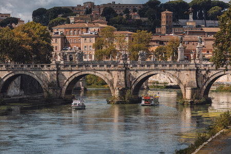 A beautiful shot of the Adrian Park in Rome, Italyの写真素材