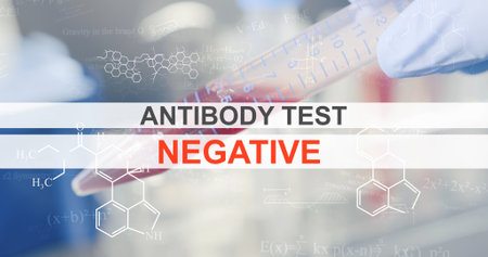 A negative antibody test poster- for covid testingの写真素材