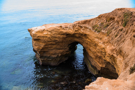 The Sunset Cliffs Natural Park in San Diego, USA during daylightの写真素材