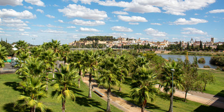 A beautiful shot of historical Badajoz city in Spainの写真素材