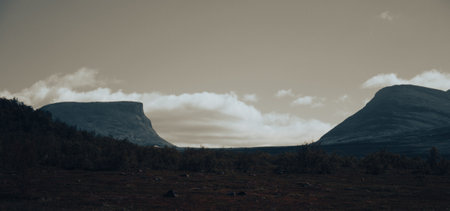 The gorgeous Lapponian in Swedenの写真素材