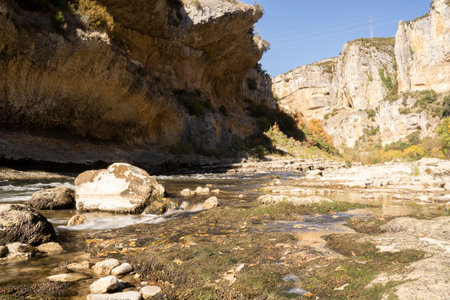 canyon in autumn in spainの写真素材