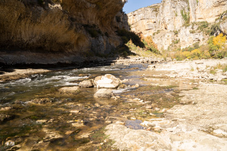 canyon in autumn in spainの写真素材