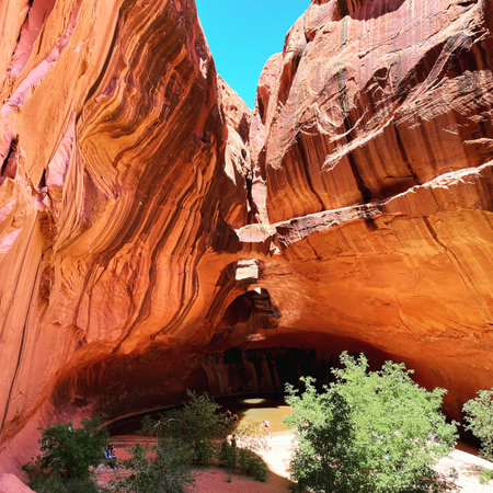 A beautiful view of the Antelope Canyon in Arizonaの写真素材