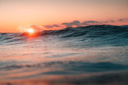 The beautiful sunset above the sea. Domburg, Zeeland, the Netherlands.