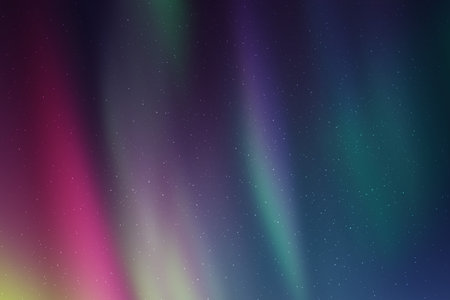 A vibrant colorful Aurora borealis background - great for wallpaperの写真素材