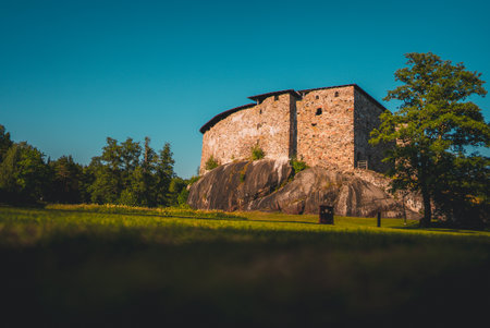 The view of Raseborg Castle Ruins. Finland.