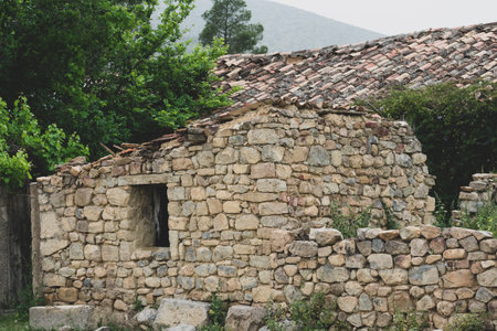 Scenery View of old houses from the Aures region in Algeriaの写真素材