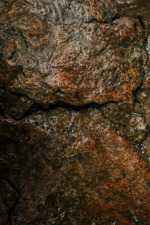 A closeup of old rock stone textureの写真素材