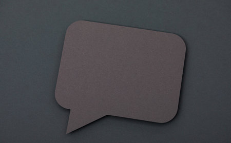 A top view of a speech bubble iconの写真素材