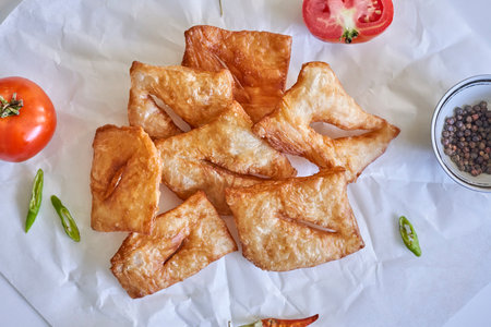 A closeup shot of tasty homemade piesの写真素材