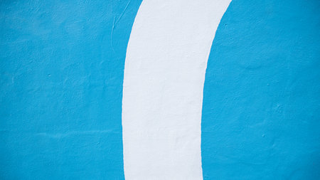 A blue and white wall as background, textureの写真素材