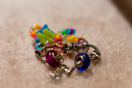 A closeup shot of the bracelet