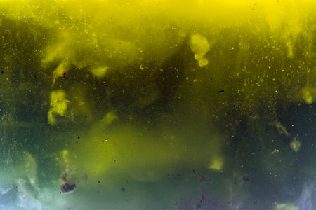 A yellow dirty liquid bac