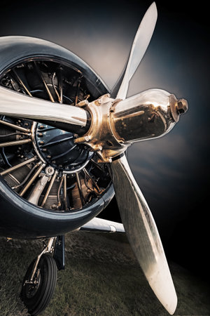 A vertical closeup shot of a propeller of a helicopter