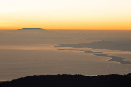 A beautiful view of the Mount Rinjani in Indonesia