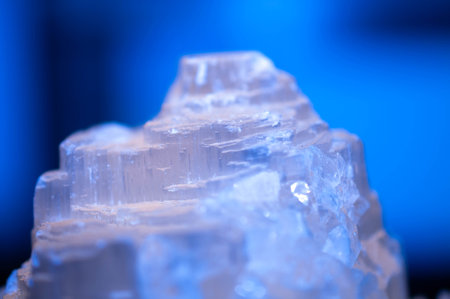A selective focus shot of the top of frost