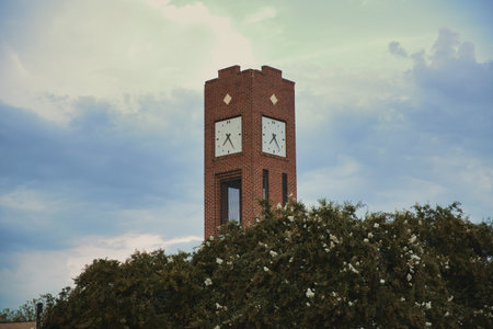 The famous Simpsonville clock tower in the USA