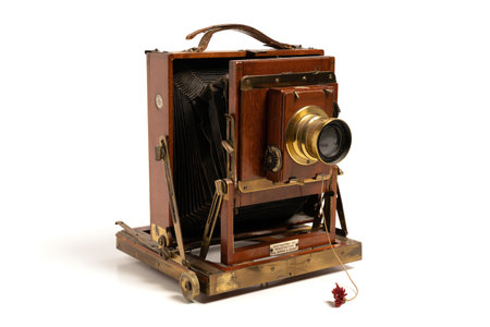 Isolated Thornton-Pickard Imperial vintage camera with soft shadowsの写真素材