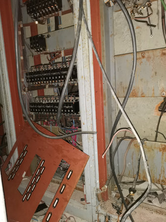 A vertical shot of an electric panel in the entrance