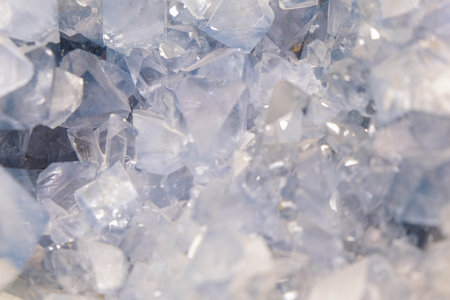 A closeup shot of beautiful transparent crystals, horizontal backgroundの写真素材