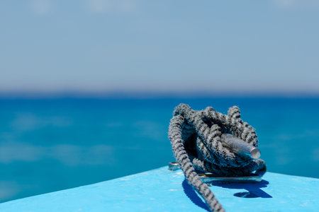 A closeup shot of a rope knotの写真素材